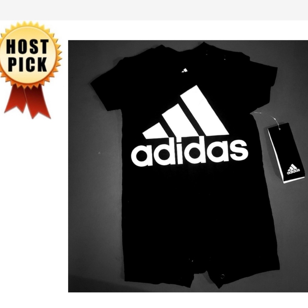 HOST PICK NWT BABY ADIDAS BABY ROMPER BLACK Size 9-12 Months